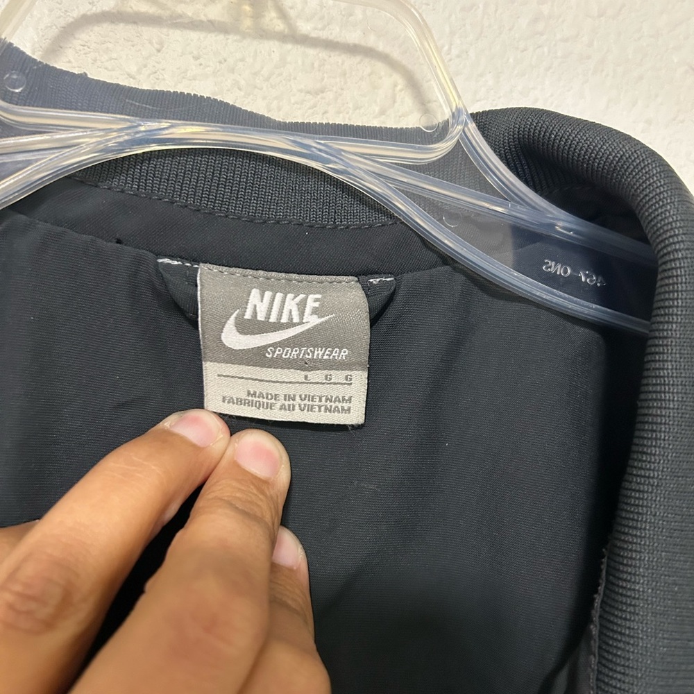 Vintage Nike Men's Lg Full Zip Up Jacket Windbreaker Drawstring Bottom - Picture 3 of 11